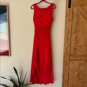 Selfie Leslie Asymmetrical Red Dress